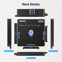 Adaptador FIDECO 1 a 1 Compatible con USB a SATA IDE para Disco Duro, Convertidor USB IDE SATA para Discos Duros de 2.5 y 3.5 Pulgadas