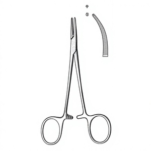 Pinza Hemostática Quirúrgica Halsted-Mosquito Artery Forcep de 12.5 cm / 5 Pulgadas con Dientes Curvos 1:2, Instrumento de Acero Inoxidable de Primera Calidad - Product Image 1