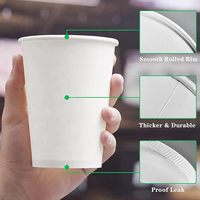 Gobelet en papier jetable simple double couche avec logo imprimé tasse à thé au lait épaissi personnalisée vente en gros gobelet en papier publicitaire pour café cola