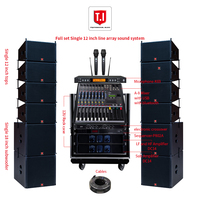 Mini sistema de sonido real portátil de la mejor calidad, altavoces individuales de sistema de matriz lineal bidireccional de 12 pulgadas para conciertos