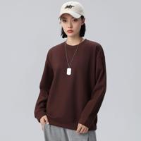 Fabricants de vêtements personnalisés printemps et automne nouveaux styles mode grande taille unisexe 380 grammes sweat à manches longues col rond