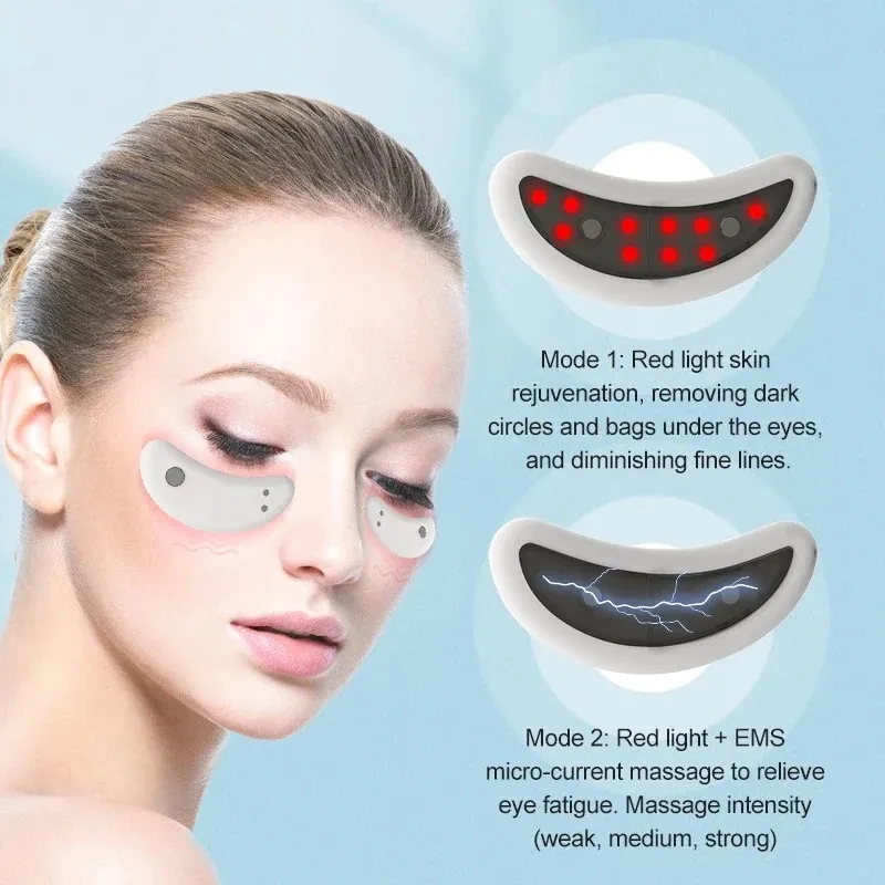Masajeador de ojos inteligente EMS de alta calidad, productos de masaje de ojos con terapia de luz roja