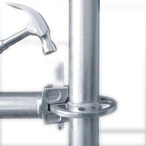 Système d'échafaudage Ringlock en acier prêt à l'emploi pour la construction de bâtiments et la façade, en vente - Product Image 4