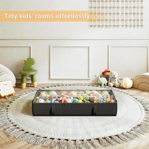 Minimalist PVC Fabric Under-<b>Bed</b> Quilt Storage <b>Bag</b> Durable Space Saver with Cover for Bedding Clothes Toys - Product Image 3