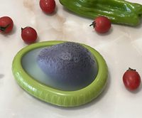 Vente en gros Boîte de rangement anti-oxydation en silicone pour fruits et légumes pour garder au frais l'avocat Conteneurs de stockage réutilisables