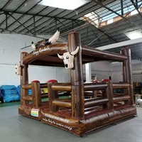 Taureau mécanique gonflable amusant, machine à monter à dos de taureau mécanique