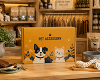 Boîtes d'expédition en carton ondulé personnalisées, écologiques et réutilisables, avec finition brillante/mate, impression offset pour accessoires pour animaux de compagnie, expédition e-commerce