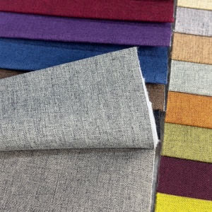 Woven Breathable Dyed 100% Polyester Linen <strong>Fabric</strong> <strong>Medium</strong> Weight 130gsm 150cm Width for Home Furnishing &amp; Storage Boxes - Product Image 5