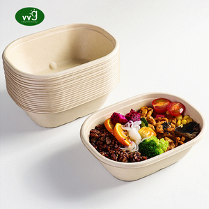 VVG Không Thêm Pfas 770Ml Phân Hủy Sinh Học Mía Bã Mía Bột Giấy Súp Salad Bát Thực Phẩm Container - Product Image 1