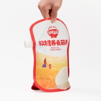 Pochette à boisson autoportante avec fermeture éclair en PE |   Sac à boisson recyclable et étanche pour jus, lait, bouillon de os et emballage alimentaire en poudre