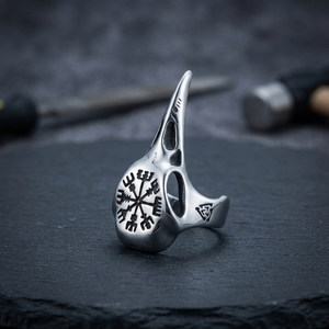 Anillo de Plata con Diseño de Pico de Águila Yunnique, Estilo Vikingo, para Hombre, Joyería con Signo del Zodiaco, sin Incrustaciones, Ideal para Regalo - Product Image 3