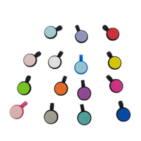 OKSILICONE High Quality 15 Bestehende Farbe Mini Circle Silikon Hunde marke Benutzer definiertes Logo Qr-Code Doppelseitiger Haustier name Leere ID-Tags
