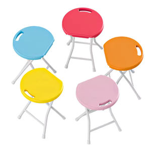 เก้าอี้พับพลาสติกขนาดเล็กน้ำหนักเบาพกพาได้สำหรับตกปลาตั้งแคมป์กลางแจ้ง - Product Image 2