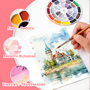 Set di 36 Colori Acquerelli Solidi in Tavolozza Portatile Rotonda con 360 °   Coperchio Girevole per Artisti, Principianti e Hobbisti - Product Image 3