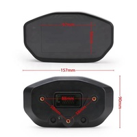 Tachometer Motor Universal TFT LCD Digital 6 Gigi LCD Odometer Motor Speedometer Aksesoris Motor Lainnya