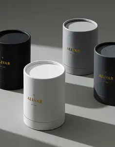 Embalagem de embalagem de embalagem caixa de velas, embalagens de luxo rígidas para jarra de velas, logotipo personalizado, tubo de papel, caixa de presente