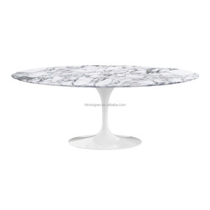 Mueble de Salón Moderno con Tapa de Mármol Acrílico Negro, Forma Ovalada, Plegable, Fácil de Limpiar, para Hogares Pequeños, Estilo Lujoso y Ligero - Product Image 4