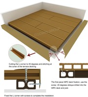 Planche de terrasse en composite WPC durable, moderne, antidérapante, écologique, imperméable pour l'extérieur