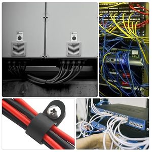 Adjustable R <strong>Cable</strong> <strong>Clips</strong>, Adhesive Organizers <strong>Sticky</strong> Wire <strong>Clips</strong> Cord Holder for TV PC Ethernet Under Desk Wall Home Office - Product Image 3