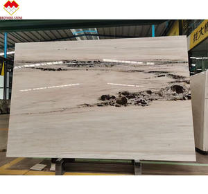 Encimera de cocina de mármol blanco Panda natural de tamaño de corte personalizado y mármol blanco de Isla a juego con losa grande de venas negras - Product Image 2