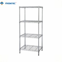 Carrito de Almacenamiento de Alambre Cromado Multicapa Maxrac, Estante Personalizable con Capas para Bobinas de Placas de Circuito con Descarga Electrostática