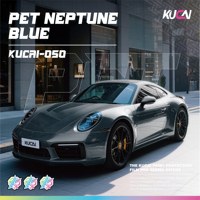 KUCAI 1.52*17M PET Backing Gloss Crystal Neptune Blue Vinyl Wrap Pelindung Cat Mobil Pembungkus Kendaraan