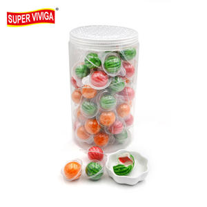 Superviviga Halal Bonbons à mâcher moelleux fourrés à la saveur de pastèque en forme de boule - Product Image 1