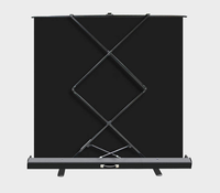 Écran de projection de film blanc mat en plastique 60-100 pouces 16:9 4:3, manuel, sur pied, à ciseaux, portable, pour maison, bureau, salle de classe