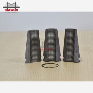 Poignée de câble de <span class=keywords><strong>cale</strong></span> d'ancrage Post-tension 3 pièces 12.7 15.2 cales et ancre pour béton prétendu - Product Image 3