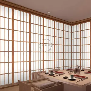Japanischer Stil simulierte Holztür izakaya 3d-Wandbild aus Papier Wandkunst