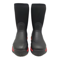 Vente en gros de chaussures de canard en néoprène noir solide bottes imperméables bottes de chasse pour hommes avec semelle extérieure en caoutchouc isolant