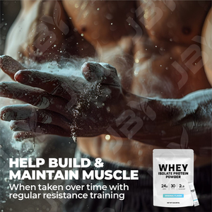 אבקת חלבון מי גבינה פרימיום JBY OEM מותג פרטי לספורטאים, תוסף חלבון גבוה תומך בכוח וביצועים - Product Image 4