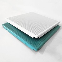 Dalles de plafond perforées en aluminium à clipser Carreaux de plafond en métal ignifugé 2x2