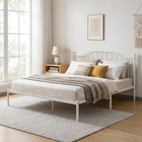 Lit de repos moderne en métal avec lit gigogne extractible, taille double, sommier à lattes en acier, cadre de canapé-lit, aucun sommier tapissier nécessaire pour chambre à coucher et salon