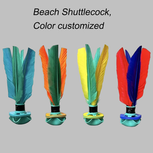 Volante de Playa <span class=keywords><strong>Jianzi</strong></span> Chino con Plumas de Pavo, 3 Capas de Goma, para Deportes al Aire Libre y Ejercicio de Pies, Personalizado - Product Image 1