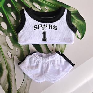 Trajes de <span class=keywords><strong>Baloncesto</strong></span> y Fútbol + Juguete DIY de Macaron con Corazón, Ropa de Felpa de Tela/Nylon de 17 cm, Muñecas de Dibujos Animados Unisex, Muñeca a Pilas - Product Image 6