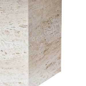 Mesas de comedor redondas de piedra natural, mesa de comedor moderna de mármol traverino redondo - Product Image 6