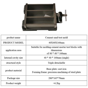 40x40x160mm Hochpräzises 0,1 Gusseisen-Zement-<span class=keywords><strong>Sand</strong></span> für Formen für Härteprüfgeräte, Körperformungsausrüstung, OEM-Anpassung, 6 Monate - Product Image 2