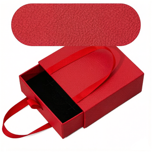 Boîte de rangement pour bijoux rectangulaire avec couvercle et poignée, design élégant de couleur unie pour l'organisation des bijoux - Product Image 1