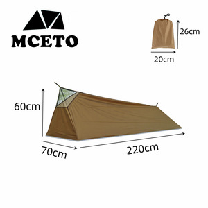 Carpa de Camping Mceto sin Varillas, Tipo A, 220x70x60cm, Impermeable, Ultraligera, para una Persona, con Saco de Dormir - Product Image 4