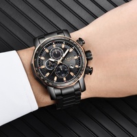 Montre LIGE LG9902 en or pour homme, montre de sport de luxe en acier inoxydable, mouvement à quartz, calendrier automatique, dernière mode, Elite+ Box