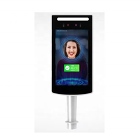 Détection de visage AI Système de présence de temps d'empreinte digitale Android de 8 pouces Terminal tourniquet de contrôle d'accès Interphone vidéo de visage RFID