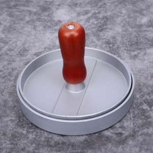 Presse à hamburgers en aluminium antiadhésive, écologique, finition miroir, avec papier sulfurisé - Product Image 5