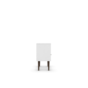 White And Yellow Nightstand With Drawer And <b>Open</b> Shelf For Bedroom <b>Storage</b> - Product Image 5