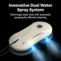 Robot de nettoyage de vitres intelligent anti-chute 3000Pa X9 avec double pulvérisation d'eau, robot nettoyeur de vitres automatique pour immeubles de grande hauteur
