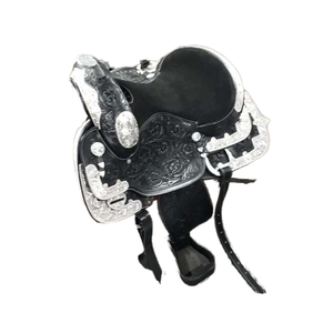 Silla de Montar Western de Cuero Portátil de Última Generación con Estructura de Plástico para Caballos y Jinete - Product Image 1