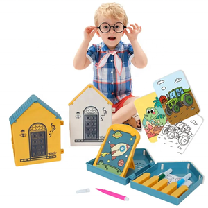 房屋造型画板创意儿童卡通绘画涂鸦白板益智玩具批发 - Product Image 4