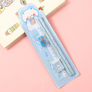 Artículos de Papelería Coreanos Kawaii para Niños, Regla, 2 Lápices, Sacapuntas, Borrador, Juego de Papelería para Niños, Regalo para Niños - Product Image 5