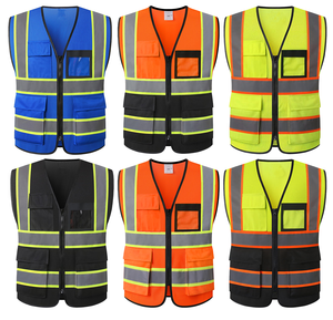 אפוד בטיחות מחזיר אור בהתאמה אישית של SHINYDER, מעיל עבודה עם עיצוב רשת נושם, מדים לבנייה לעובדים - Product Image 2