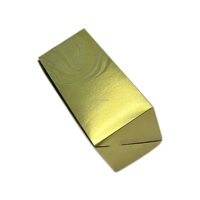 Boîte cadeau personnalisée en papier kraft à clapet, écologique, avec doublure noire et gaufrage offset pour bijoux/cosmétiques/petits cadeaux